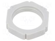 Nut; PG13,5; polyamide; light grey; -20÷90°C BM GROUP