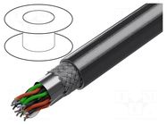 Wire; 7x2x28AWG; RS232,RS422; stranded; Cu; Insulation: PVC; chrome BELDEN