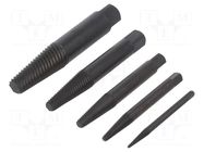 Kit: screw extractor; 6pcs. RENNSTEIG