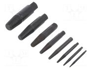 Kit: screw extractor; 8pcs. RENNSTEIG