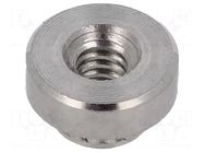Screwed spacer sleeve; 1.65mm; cylindrical; stainless steel KEYSTONE