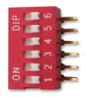 DIP SWITCH, 6POS, SPST-NO, SLIDE, TH