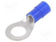 Tip: ring; M12; Ø: 13mm; 16mm2; crimped; for cable; insulated; tinned ERKO