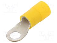 Tip: ring; M12; Ø: 13mm; 70mm2; crimped; for cable; insulated; tinned ERKO