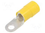 Tip: ring; M6; Ø: 6.5mm; 25mm2; crimped; for cable; insulated; tinned ERKO