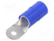 Tip: ring; M6; Ø: 6.5mm; 50mm2; crimped; for cable; insulated; tinned ERKO