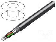Wire; 7x22AWG; RS232; stranded; Cu; Insulation: PVC; chrome; 152m BELDEN