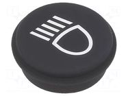 Button; round; Ø21mm; black; 09 EAO