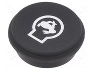 Button; round; Ø21mm; black; 09 EAO