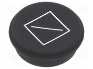 Button; round; Ø21mm; black; 09 