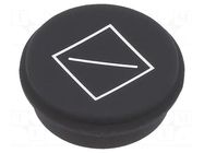 Button; round; Ø21mm; black; 09 EAO