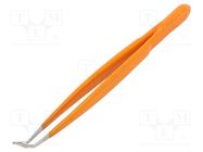 Tweezers; 150mm; Blades: curved; Blade tip shape: flat; universal BETA