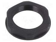 Nut; PG11; polyamide; black; Thread: PG; -20÷90°C BM GROUP