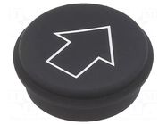 Button; round; Ø21mm; black; 09; Button marking: arrow EAO