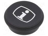 Button; round; Ø21mm; black; 09 EAO