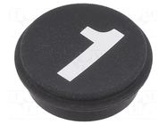Button; round; Ø21mm; black; 09; Button marking: 1 EAO