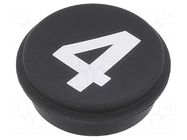 Button; round; Ø21mm; black; 09; Button marking: 4 EAO
