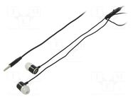 Headphones with microphone; black; Jack 3,5mm; in-ear; 0.9m GEMBIRD