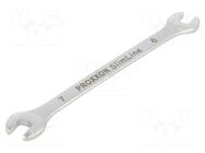 Wrench; spanner; 6mm,7mm; Chrom-vanadium steel; SlimLine PROXXON