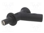 Probe tip; 2A; black; Tip diameter: 7mm; Socket size: 4mm STÄUBLI