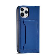 Magnet Card Case for iPhone 12 cover card wallet card stand blue, Hurtel