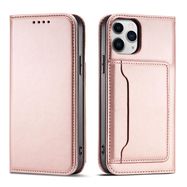 Magnet Card Case for iPhone 12 Pro Max Pouch Card Wallet Card Holder Pink, Hurtel