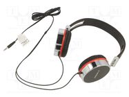 Headphones; black,silver; Jack 3,5mm; headphones; 1.5m; 32Ω; 108dB GEMBIRD