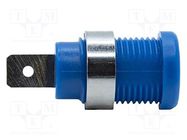 Connector: 4mm banana; socket; 35A; 1kV; blue; nickel plated MUELLER ELECTRIC