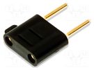 Stackable safety shunt; 2mm banana; 5A; black; gold-plated MUELLER ELECTRIC