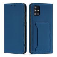 Magnet Card Case For Samsung Galaxy A12 5G Pouch Wallet Card Holder Blue, Hurtel
