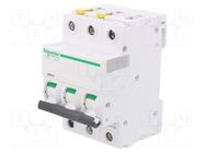 Circuit breaker; 400VAC; Inom: 0.5A; Poles: 3; Charact: C; 6kA; IP20 SCHNEIDER ELECTRIC