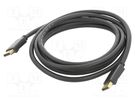 Cable; DisplayPort 1.2; DisplayPort plug,both sides; PVC; black VCOM