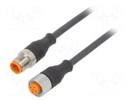 Cable: for sensors/automation; PIN: 5; 2m; plug; 50VAC; 4A; RST; IP67 LUMBERG AUTOMATION