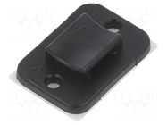 Holder; self-adhesive; polyamide; UL94V-2; black; Tie width: 4mm HELLERMANNTYTON