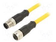 Cable: for sensors/automation; M12; PIN: 5; 10m; plug; 250VAC; 4A MUELLER ELECTRIC