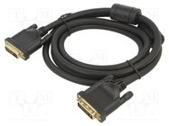 Cable; dual link; DVI-D (24+1) plug,both sides; PVC; 1.8m; black VCOM