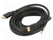 Cable; HDMI 2.0; HDMI plug,both sides; PVC; 5m; black; 32AWG VCOM