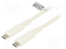 Cable; USB 4.0; USB C plug,both sides; 0.8m; white; 40Gbps; 100W LOGILINK