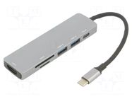 Adapter; OTG,USB 3.0; nickel plated; 0.15m; black; 4K,UHD 2160p VCOM