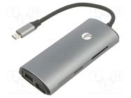 Adapter; USB 3.0,USB 3.1; nickel plated; 0.15m; black; 5Gbps; PVC VCOM