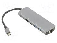 Adapter; USB 3.0,USB 3.1; nickel plated; 0.15m; black; PVC; 5Gbps VCOM