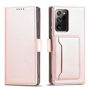 Magnet Card Case Case for Samsung Galaxy S22 Ultra Cover Card Wallet Card Stand Pink, Hurtel