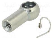 Mounting element for gas spring; zinc plated steel; 10mm PNEUMAT