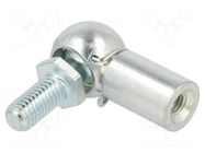 Mounting element for gas spring; zinc plated steel; 13mm PNEUMAT