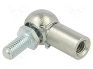 Mounting element for gas spring; zinc plated steel; 13mm PNEUMAT