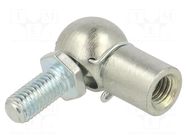 Mounting element for gas spring; zinc plated steel; 13mm PNEUMAT