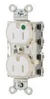 PWR CON, NEMA 5-15R, HOSPITAL GRADE, WHT