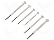 Kit: screwdrivers; precision; Phillips,slot; 6pcs. BETA