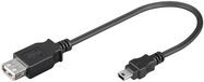 USB 2.0 Hi-Speed Adapter 0.2 m - USB 2.0 female (type A) > USB 2.0 mini male (type B, 5-pin)
