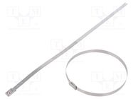 Cable tie; L: 521mm; W: 12.3mm; acid resistant steel AISI 316 HELLERMANNTYTON
